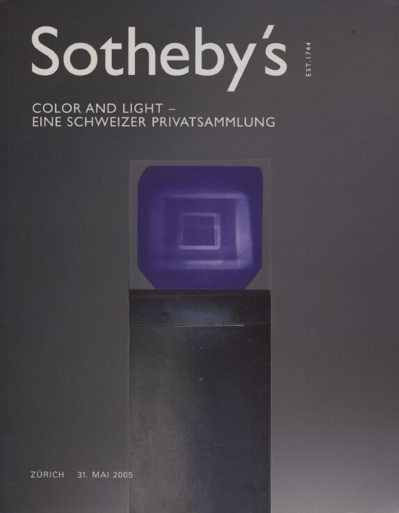 Sothebys May 2005 Swiss Art, Color & Light - Swiss Private Collection, 2-way