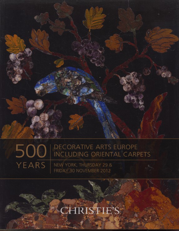 Christies November 2012 500 Years Decorative Arts Europe inc. Oriental Carpets