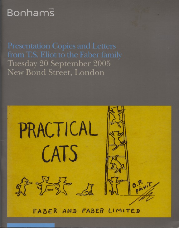 Bonhams Sept 2005 Presentation Copies & Letters from T.S. Eliot to Faber Family