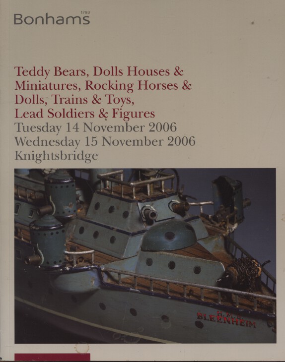 Bonhams Nov 2006 Teddy Bears, Dolls Houses & Miniatures, Rocking Horses etc.