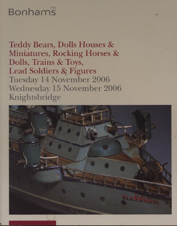 Bonhams Nov 2006 Teddy Bears, Dolls Houses & Miniatures, Rocking Horses etc. - Click Image to Close