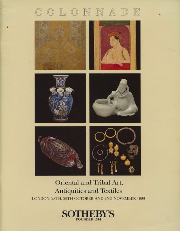 Sothebys Oct/Nov 1993 Oriental &Tribal Art, Antiquities, Textiles (Digital Only)