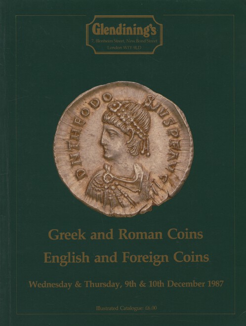 Glendinings December 1987 Greek & Roman Coins, English & Foreign Coins