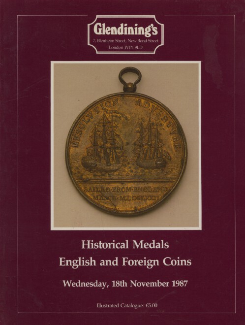 Glendinings November 1987 Historical Medals, English and Foreign Coins
