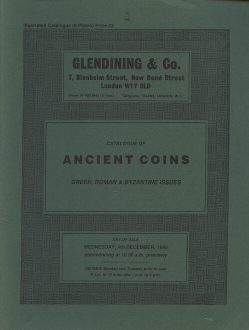 Glendinings Dec 1985 Ancient Coins, Greek, Roman & Byzantine Issues