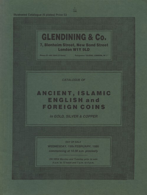 Glendinings February 1986 Ancient, Islamic, English and Foreign Coins