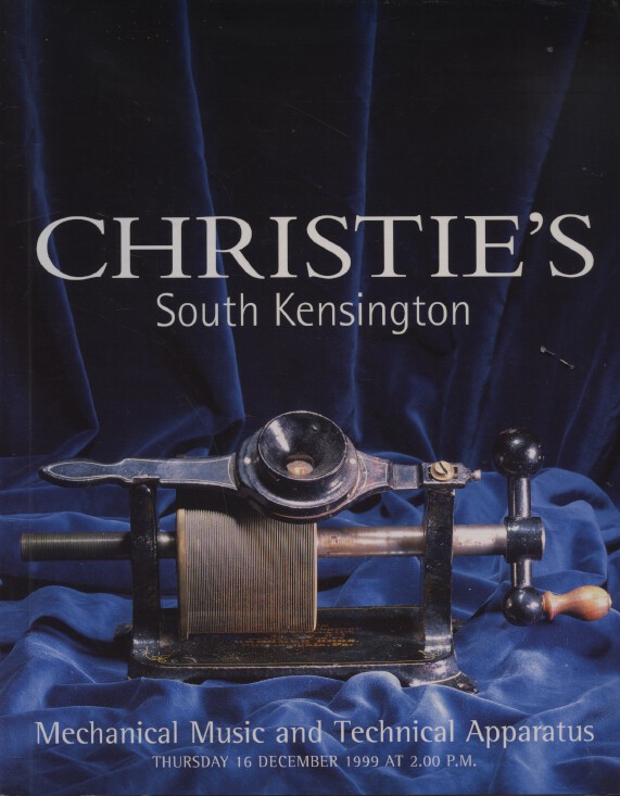 Christies December 1999 Mechanical Music and Technical Tools