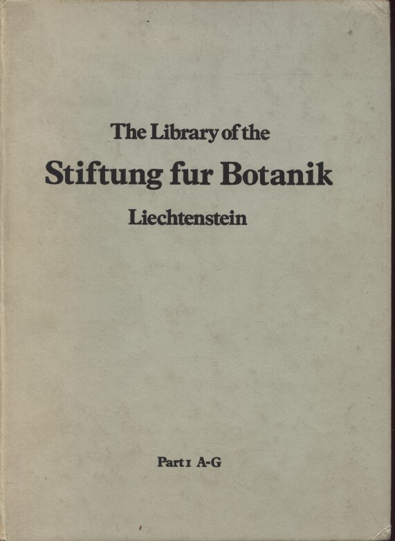 Sothebys June 1975 The Botanical Library of the Stiftung fur Botanik Part 1 A-G