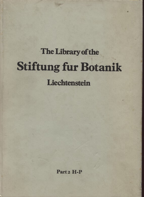 Sothebys Nov 1975 The Botanical Library of the Stiftung fur Botanik Part 2 H-P