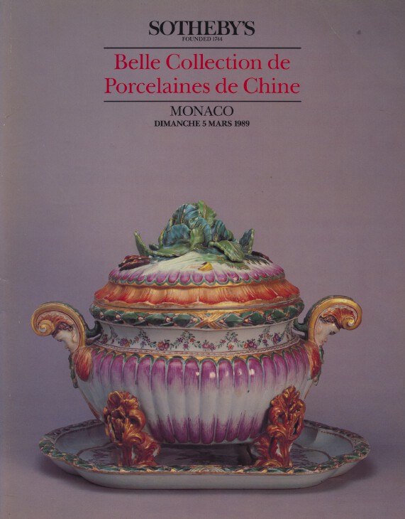 Sothebys March 1989 Fine Collection of Chinese export Porcelain