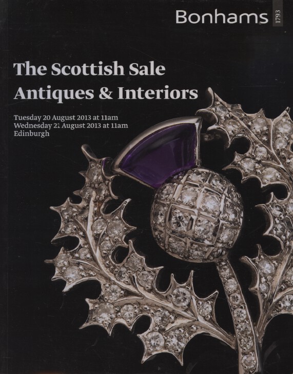Bonhams Aug 2013 The Scottish Sale, Antiques & Interiors, Silver, WoA, Maps etc.