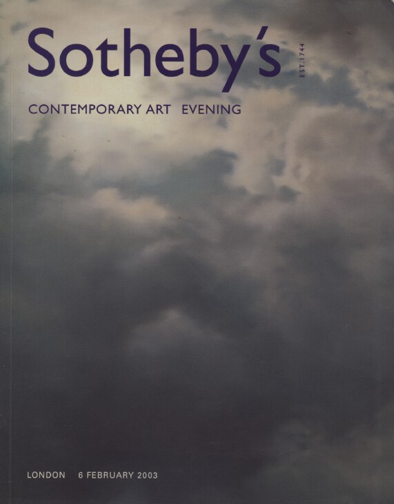 Sothebys February 2003 Contemporary Art