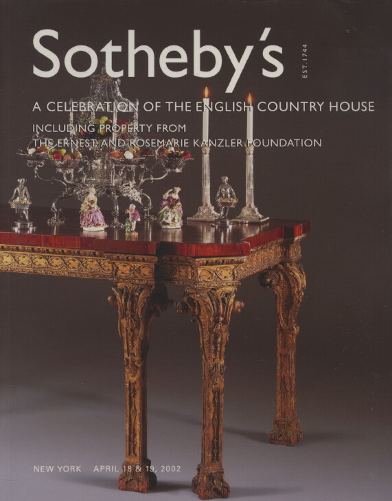 Sothebys April 2002 English Country House inc. Kanzler Foundation Property - Click Image to Close