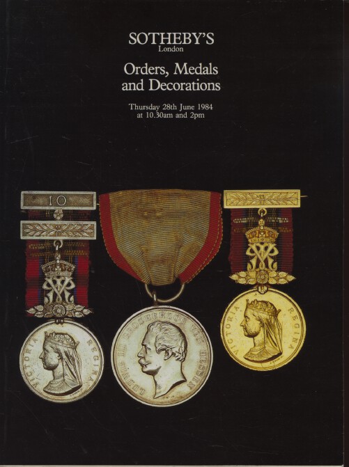 Sothebys June 1984 Orders, Medals and Decorations