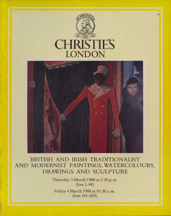 Christies March 1988 British & Irish Traditionalist & Modernist Paintings etc.