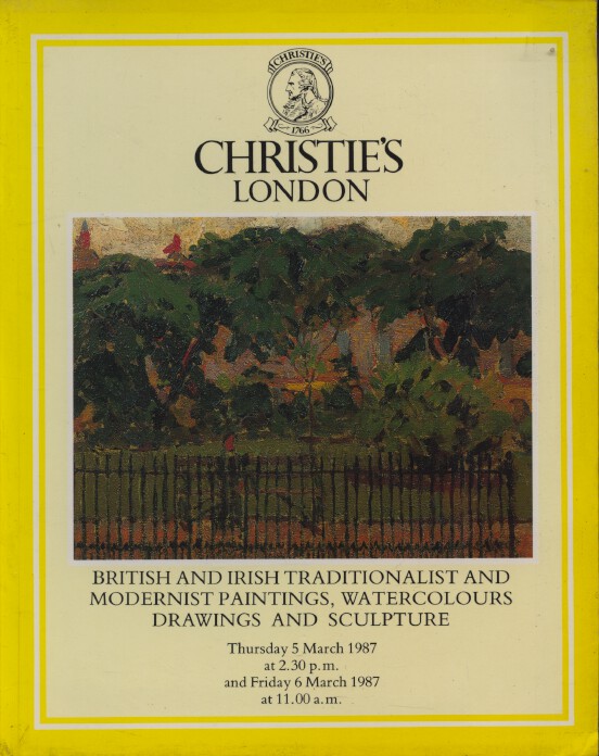 Christies March 1987 British & Irish Traditionalist & Modernist Paintings etc.