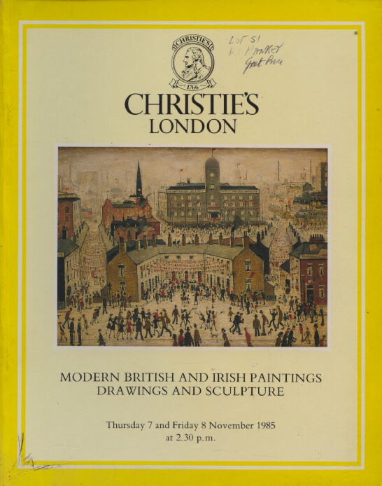 Christies November 1985 Modern British & Irish Paintings, Drawings & Sculpture