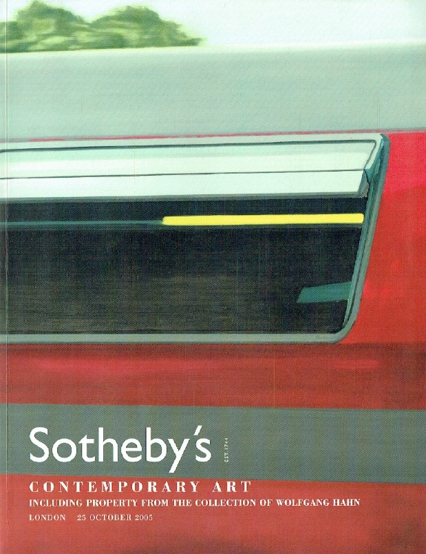 Sothebys October 2005 Contemporary Art - The Collection of Wolfgang Hahn