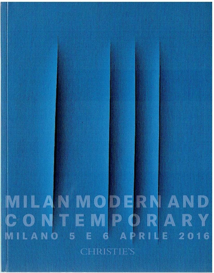Christies April 2016 Modern & Contemporary Art
