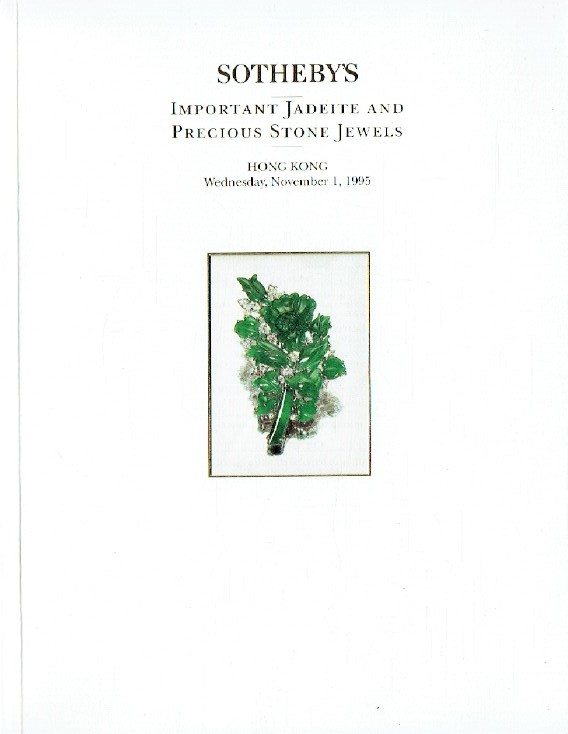 Sothebys November 1995 Important Jadeite and Precious Stone Jewels