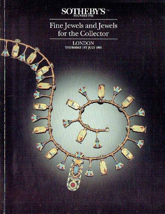 Sothebys July 1993 Fine Jewels and Jewels for The Collector