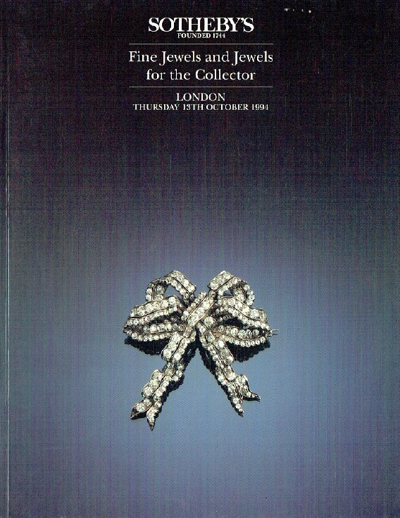 Sothebys October 1994 Fine Jewels and Jewels for The Collector