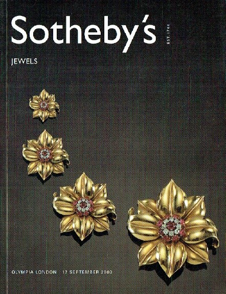 Sothebys September 2003 Fine Jewels and Jewels for The Collector