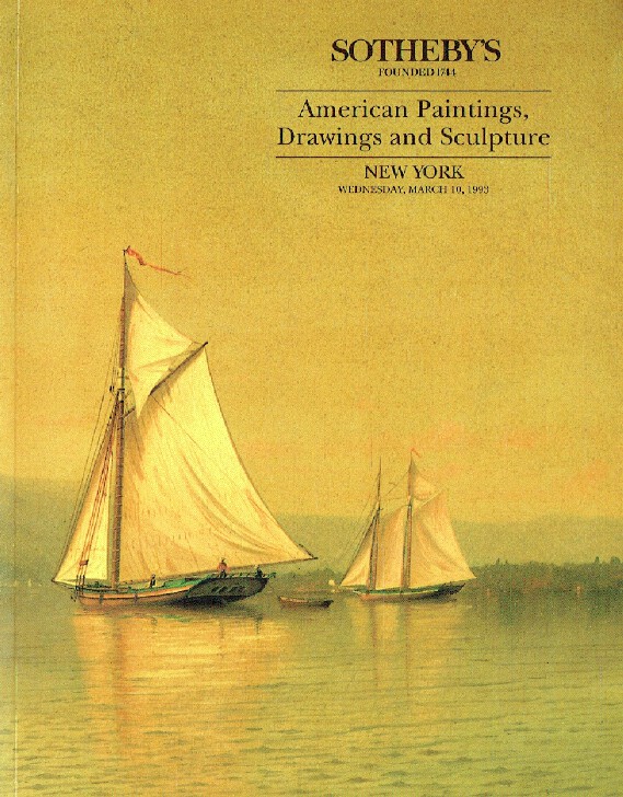 Sothebys March 1993 American Paintings, Drawings & Sculpture - Click Image to Close