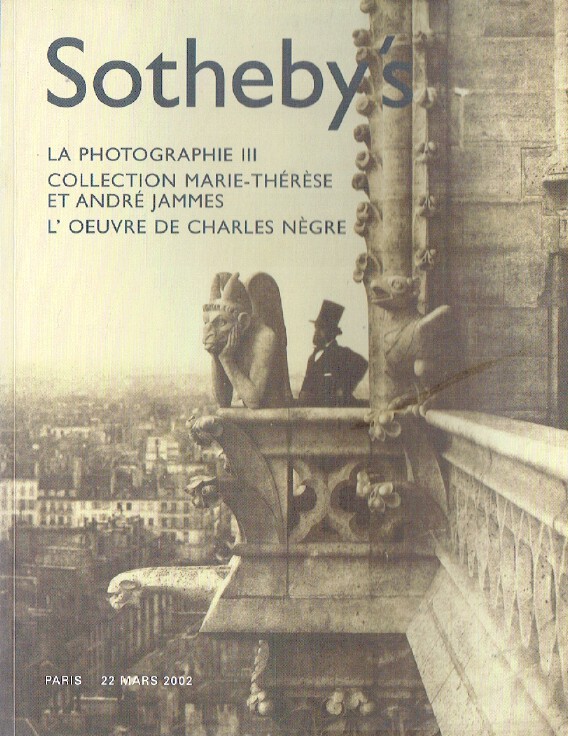 Sothebys March 2002 Photography, Jammes Collection of Ch Negre