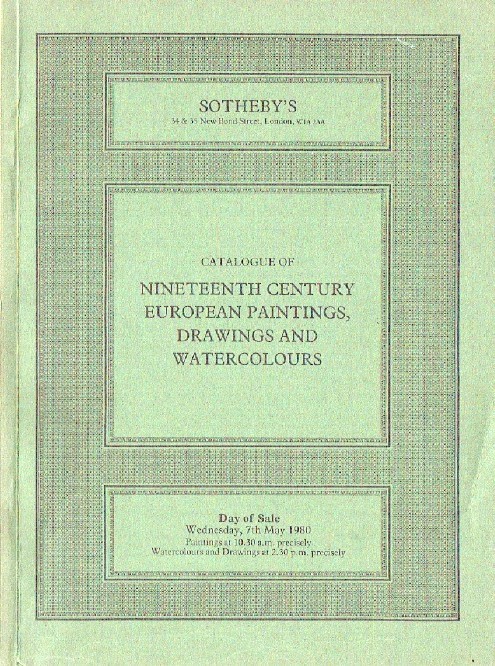 Sothebys May 1980 19th C European Paintings, Drawings & Sculpture