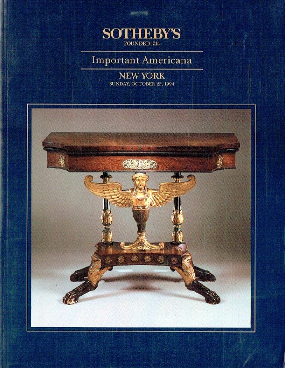 Sothebys October 1994 Important Americana