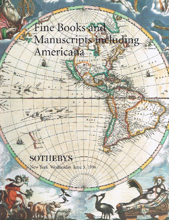 Sothebys June 1996 Fine Books and Manuscripts Including Americana