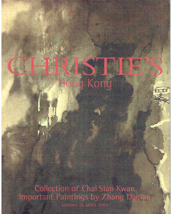 Christies April 2004 Collection of Chai Sian Kwan by Zhanq Daqian