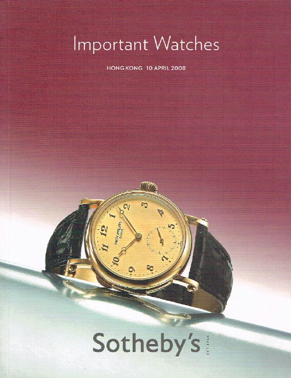 Sothebys April 2008 Important Watches