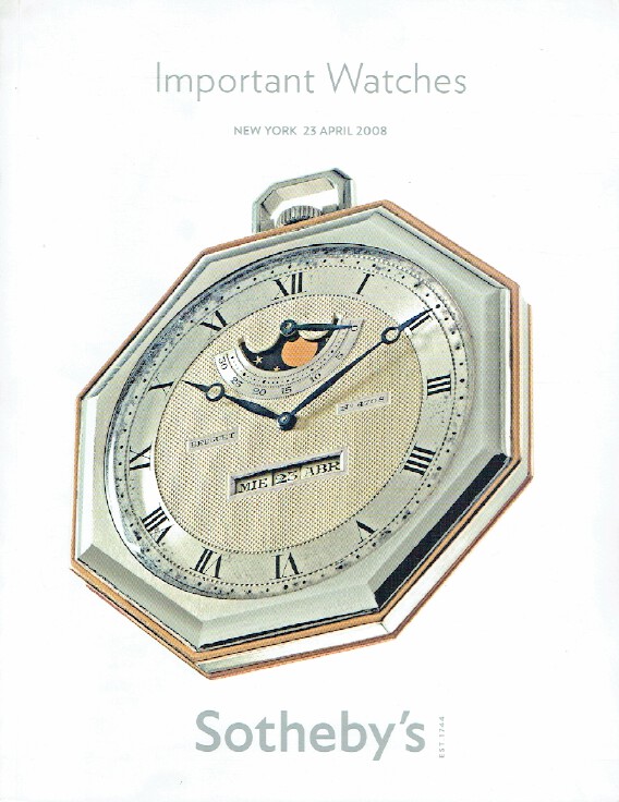 Sothebys April 2008 Important Watches