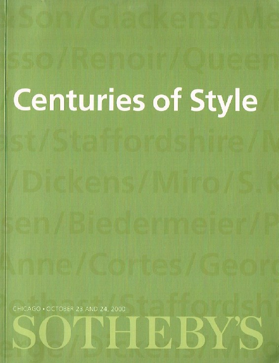 Sothebys October 2000 Centuries of Style