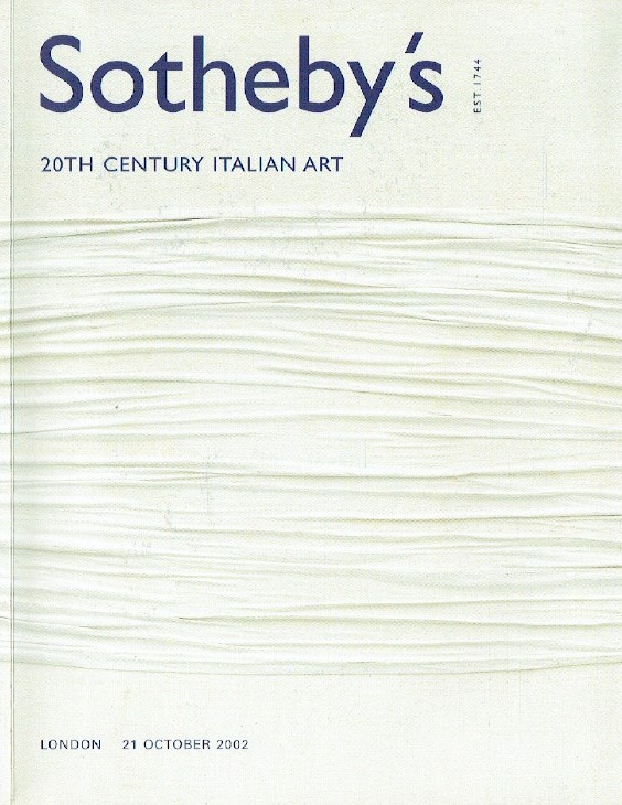 Sothebys October 2002 20th Century Italian Art