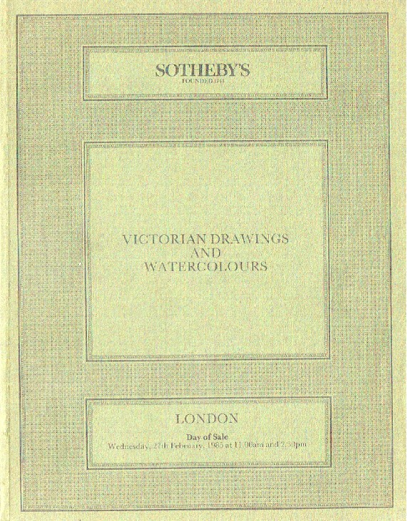 Sothebys February 1985 Victorian Drawings & Watercolours