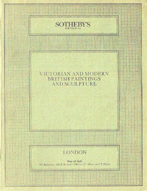 Sothebys February 1985 Victorian & Modern British Paintings and Sculpture