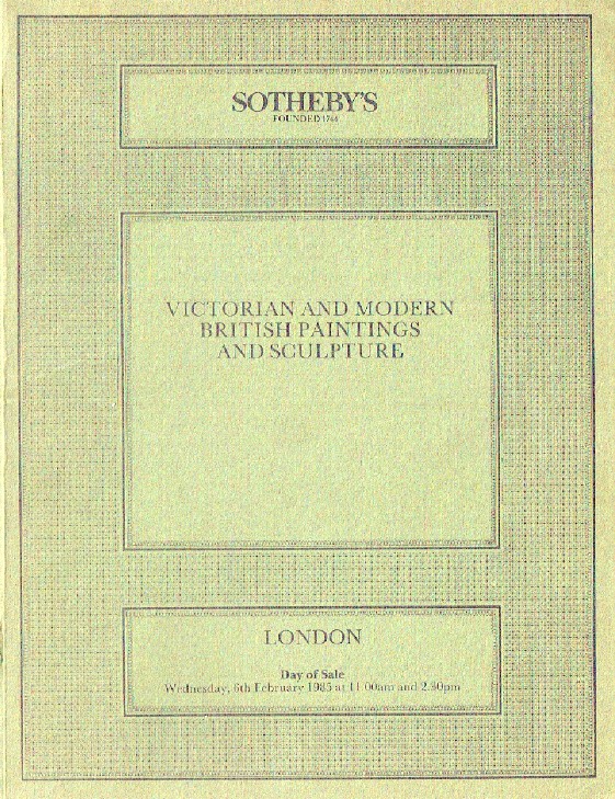 Sothebys February 1985 Victorian & Modern British Paintings and Sculpture