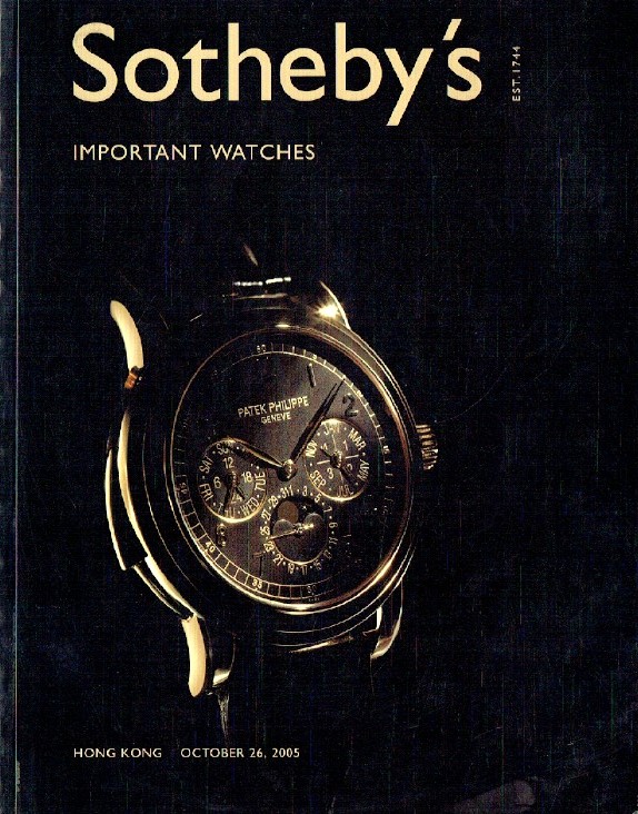 Sothebys October 2005 Important Watches