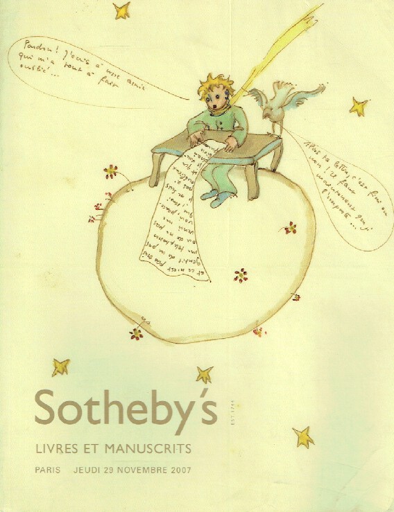 Sothebys November 2007 Books and Manuscripts