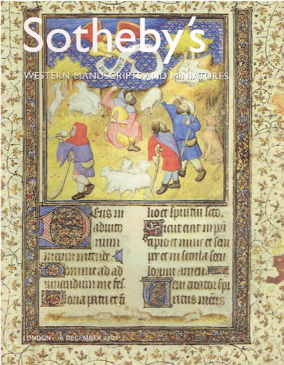 Sothebys December 2001 Western Manuscripts and Miniatures - Click Image to Close