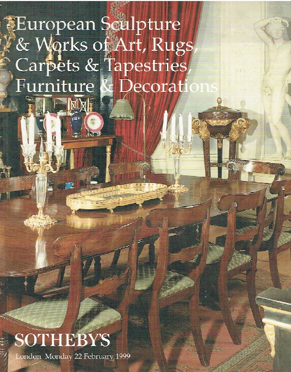 Sothebys February 1999 European Sculpture, WOA, Carpets & Tapestries Furniture