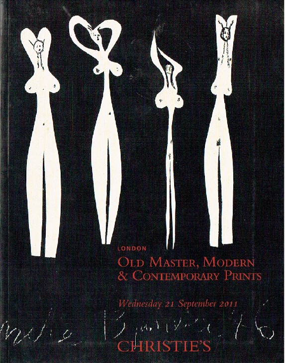 Christies September 2011 Old Master, Modern & Contemporary Prints