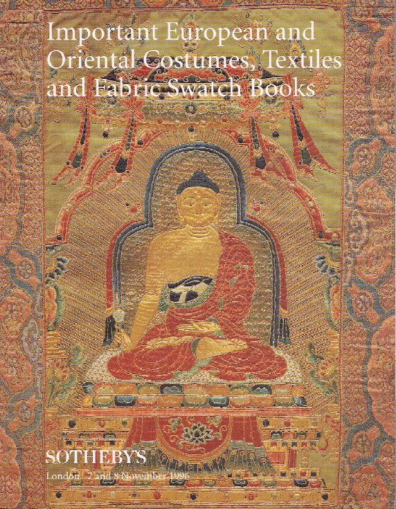 Sothebys November 1996 Important European, Oriental Costumes & Swatch Books