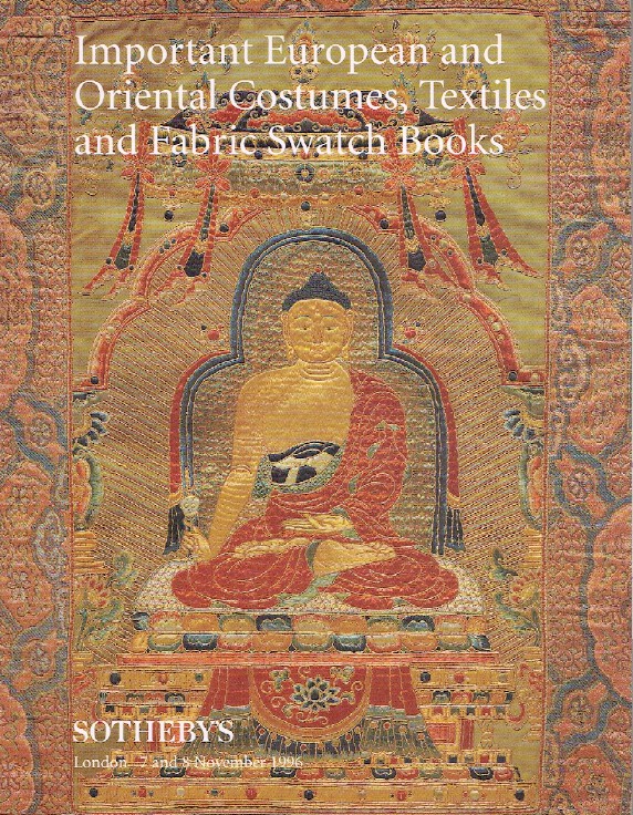 Sothebys November 1996 Important European, Oriental Costumes & Swatch Books