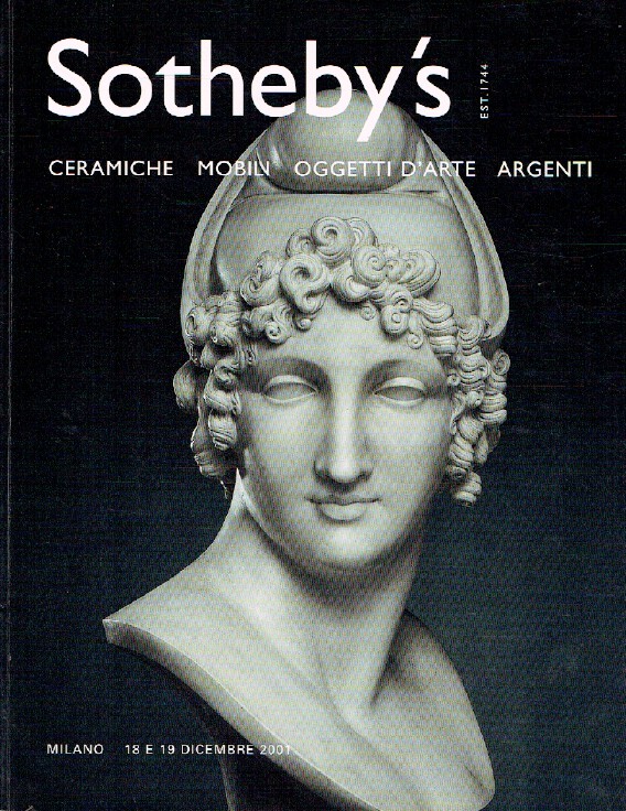 Sothebys December 2001 Ceramics, Furniture, Works of Art & Silver