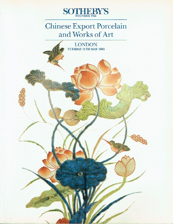 Sothebys May 1993 Chinese Export Porcelain and Works of Art (Digital only)