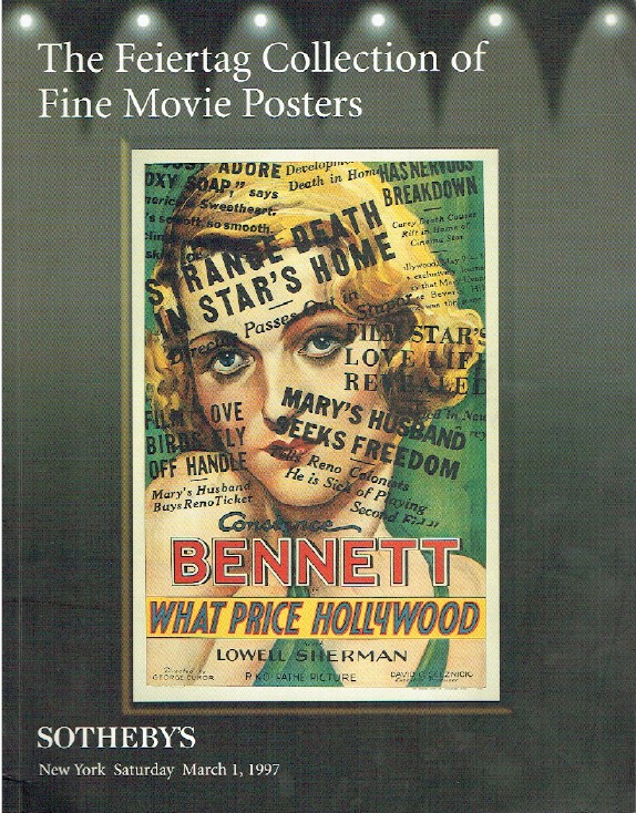 Sothebys March 1997 The Feiertag Collection of Fine Movie Posters